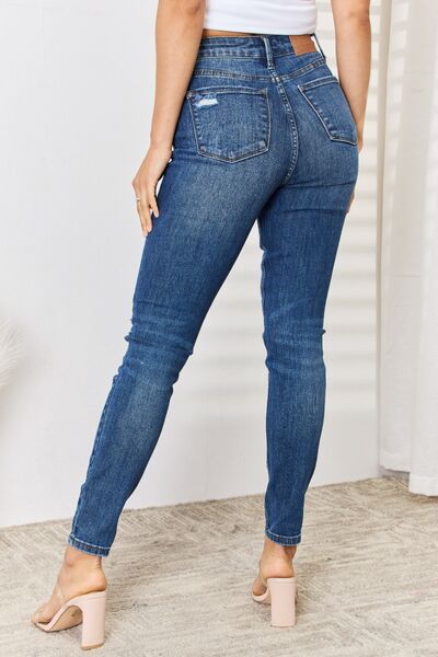 Judy Blue Remy High Waisted Distressed Skinny Jeans