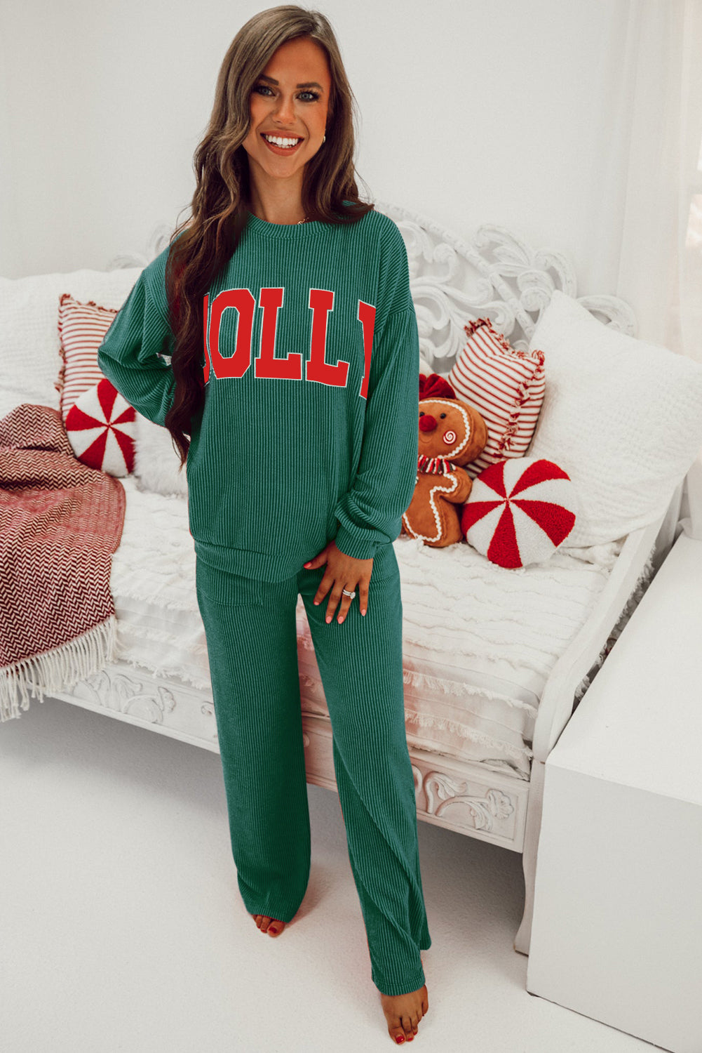 Jolly Corded Knit Two-Piece Set