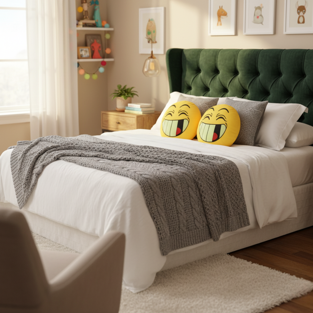 Laughing Emoji Microbead Squishy Pillow