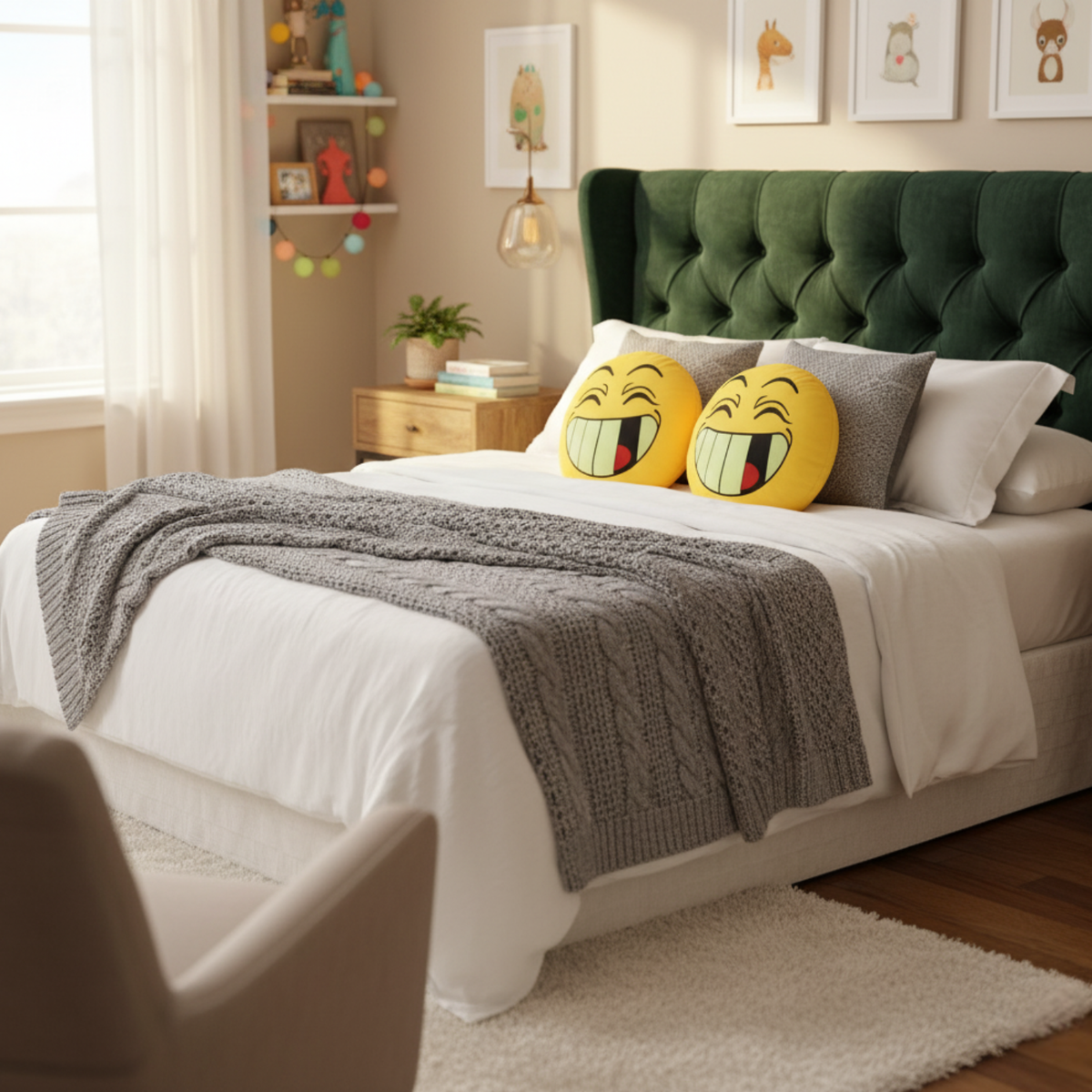 Laughing Emoji Microbead Squishy Pillow
