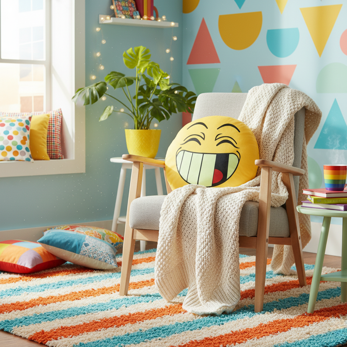 Laughing Emoji Microbead Squishy Pillow